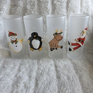 Dartington France Festive Frosted Glass Tumbler Set